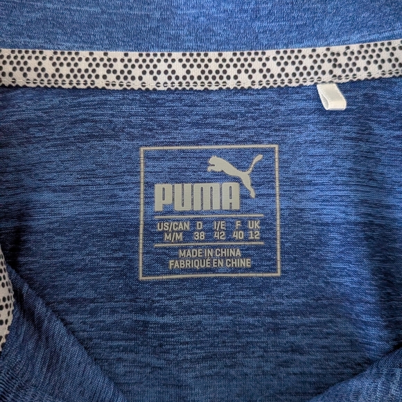 PUMA Racerback Sleeveless Golf Polo – Heathered Blue, Women’s Size M #99 - Picture 5 of 5